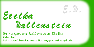 etelka wallenstein business card